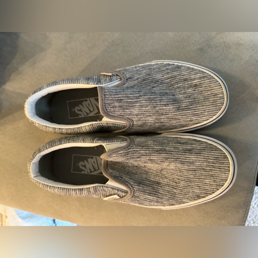 Grey slide on vans
